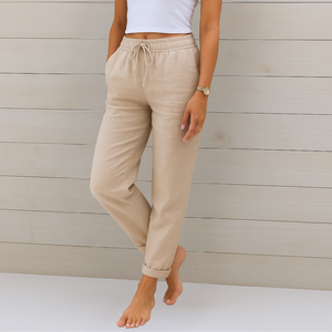 May | Elastische Premium-Leinenhose für Damen