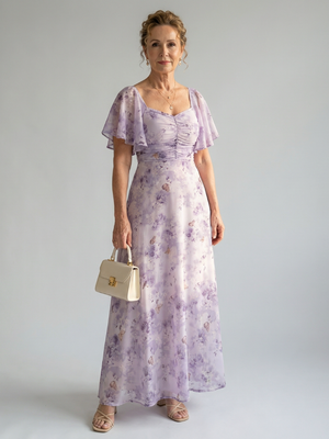 Vaelis | Midi-Kleid mit Flügelärmeln