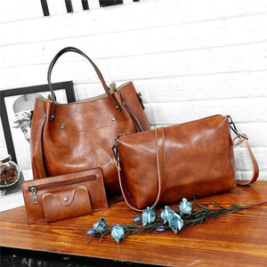 Riley - Vintage Soft 4-teiliges Lederhandtaschen-Set