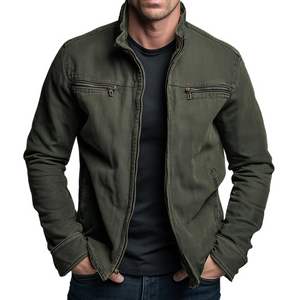 Raufeld | Vintage Baumwoll-Zip-Jacke