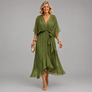 Monica | V-Ausschnitt Kleid