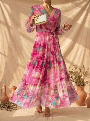 Hazel | Wickelkleid mit floralem Muster